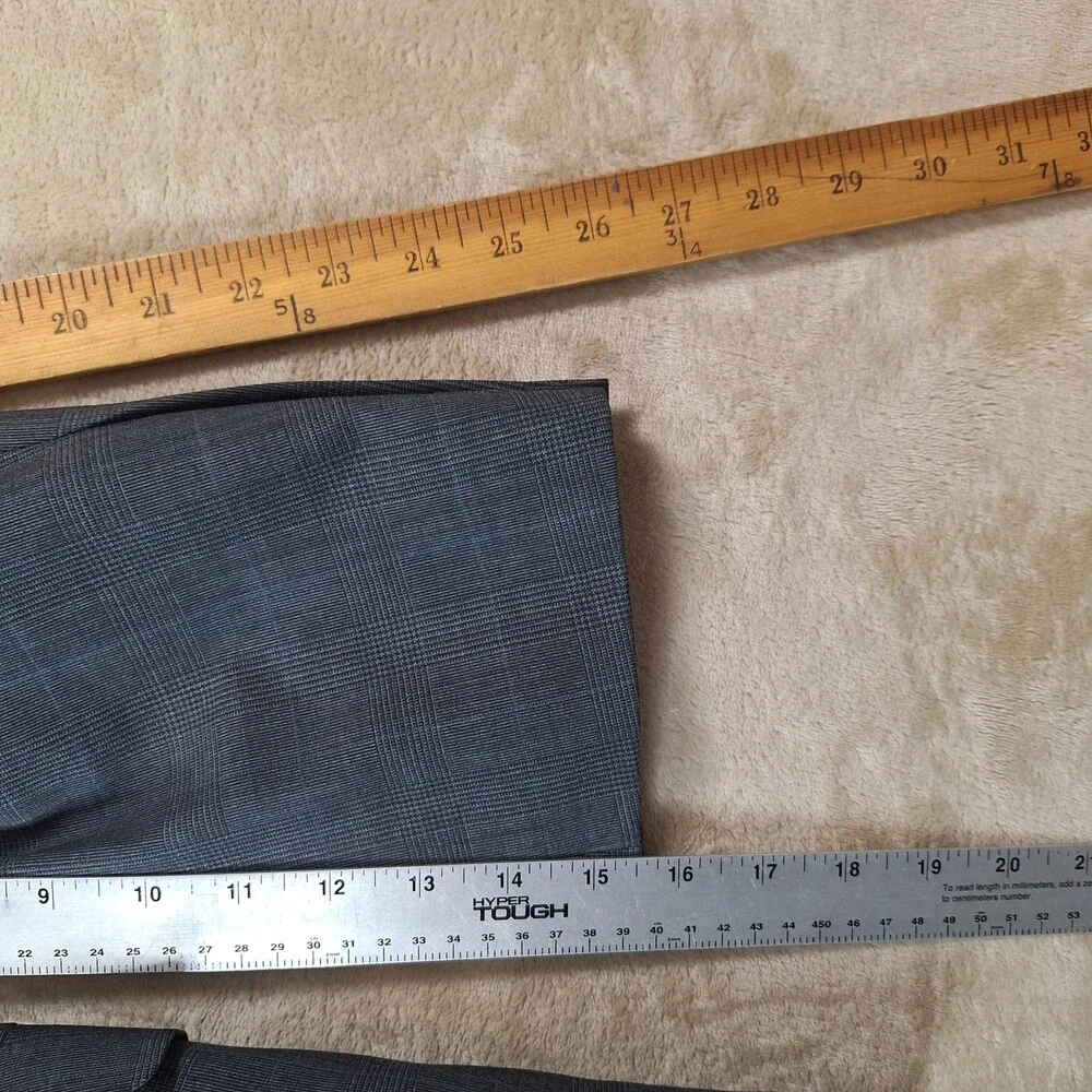 Brooks Brothers 346 Suit Jacket Mens 44 Gray Plaid Wool Double Vent 2 Btn